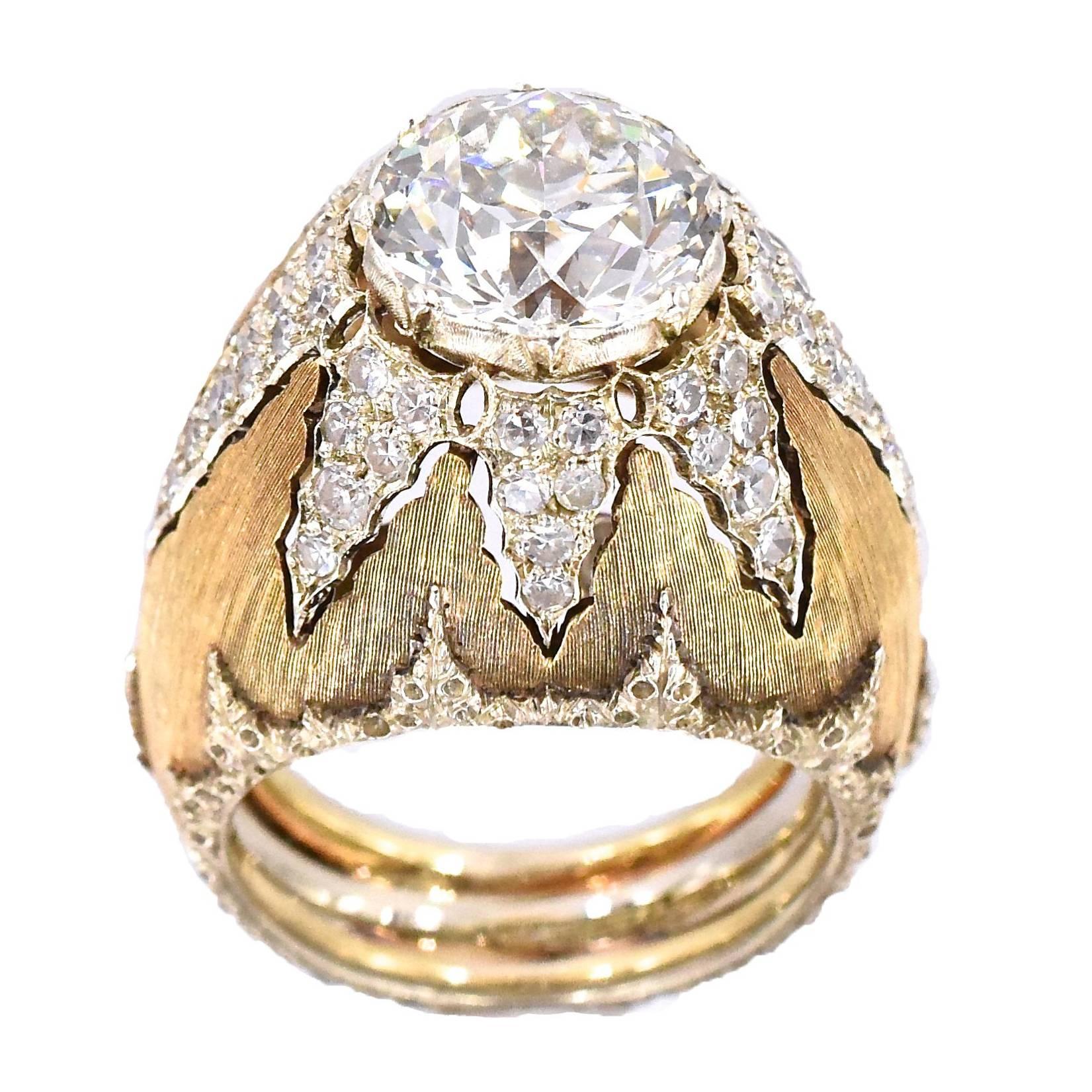 Buccellati Diamond 18k Gold Wedding Band Ring Size 5.5 | eBay